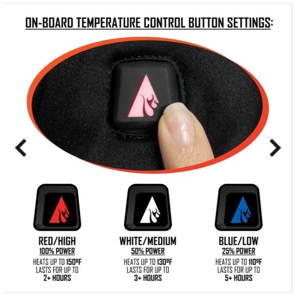 Action Heat 5 Volt Rechargeable Size Medium Men’s Premium Heated Gloves NWB $199 - Picture 14 of 14